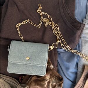 Mini Denim Shoulder Purse/Cardholder